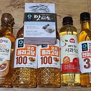 식초+올리고당+간장+맛술+국물티백 택포25000원 판매합니다.