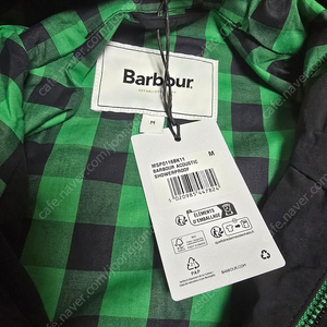 Barbour x ASOS Ac showerproof jacket in black 바버아소스자켓M사이즈(정품,새상품)