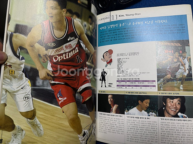 KBL 기아엔터프라이즈 00-01시즌 팬북--3