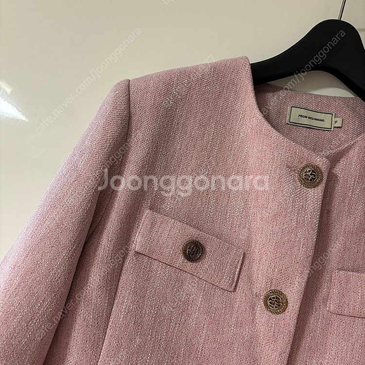 프롬비기닝 핑크 트위드 자켓 오피스코어 출근룩 결혼식 하객룩 59000원--2