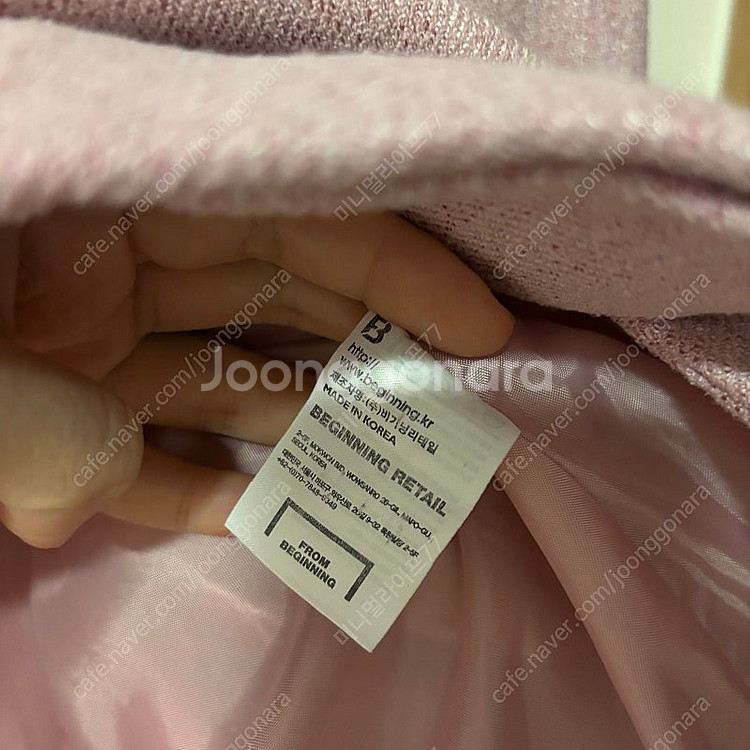 프롬비기닝 핑크 트위드 자켓 오피스코어 출근룩 결혼식 하객룩 59000원--5