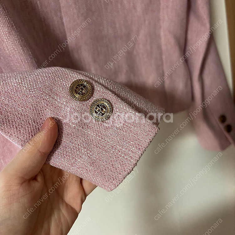 프롬비기닝 핑크 트위드 자켓 오피스코어 출근룩 결혼식 하객룩 59000원--7