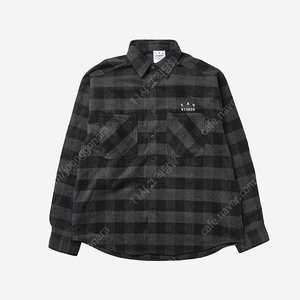 아이앱스튜디오 IAB Studio Gingham Check Shirt Black White 셔츠 /XL