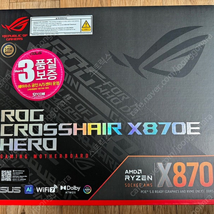 [미개봉] ASUS ROG CROSSHAIR X870E HERO STCOM 메인보드 판매합니다 (아수스 로그 크로스헤어 히어로)