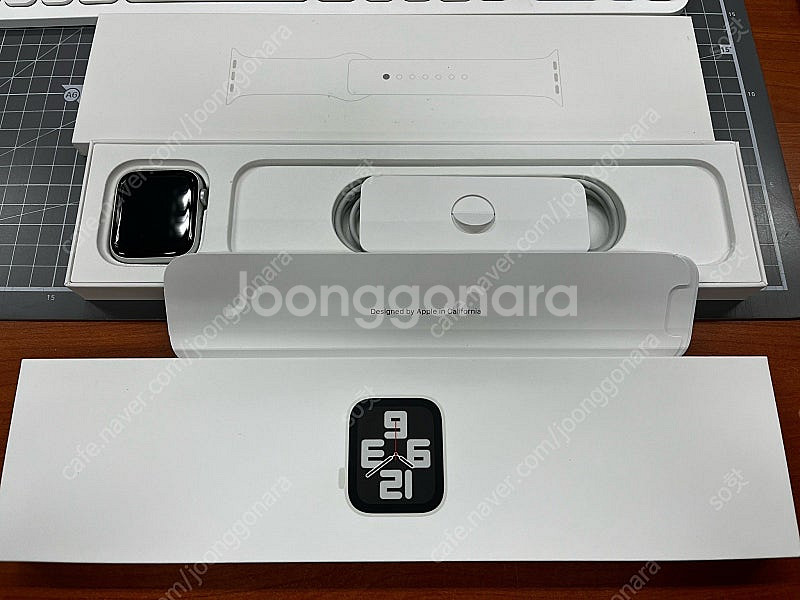애플워치 se2 44mm gps 실버 배터리96%--1