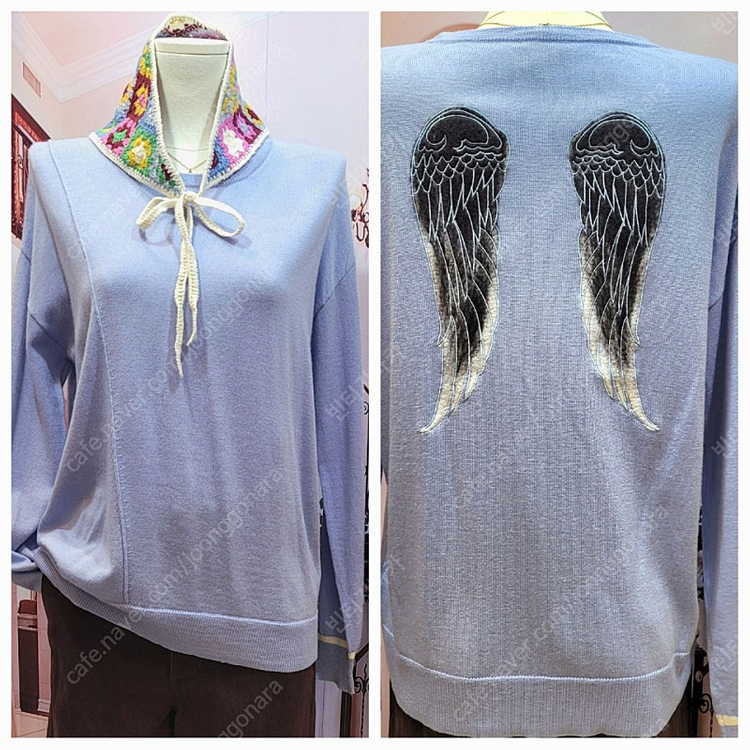 베르니스 날개 자수 니트--0