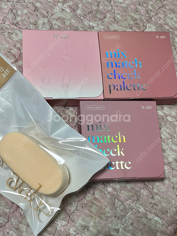 비오브 블러셔 팔레트 모브가든/로제+퍼프 (개당가격)--0