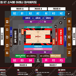 2.9 일요일 수원KT vs 서울SK Y프리미엄석 4연석입니다