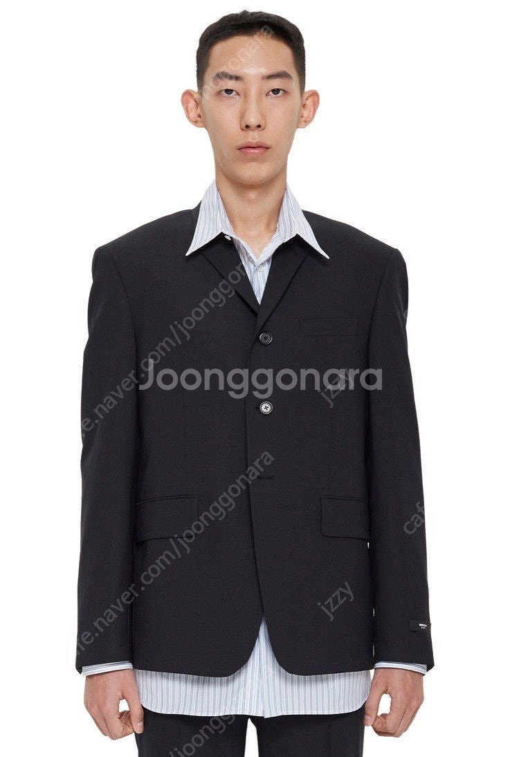 [SET] 19ss mngu 3버튼 스탠다드 울 셋업--1