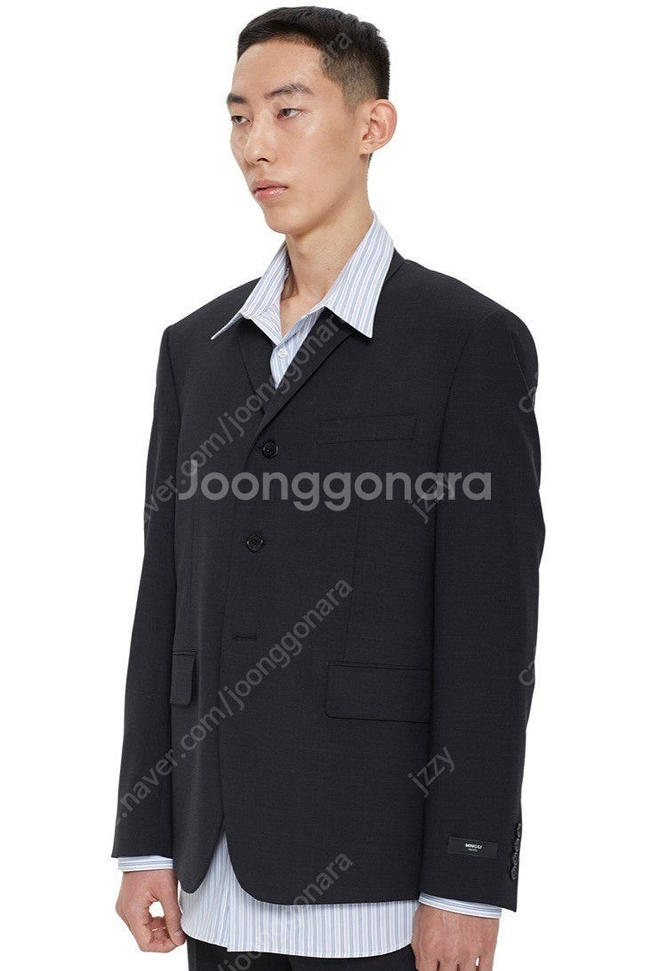 [SET] 19ss mngu 3버튼 스탠다드 울 셋업--2