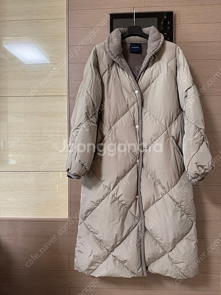 한섬 23fw 더캐시미어 퀼티드 구스 다운&폭스퍼 66...--0
