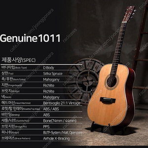 통기타 벤티볼리오 제뉴인 Genuine1011 D바디 팝니다.