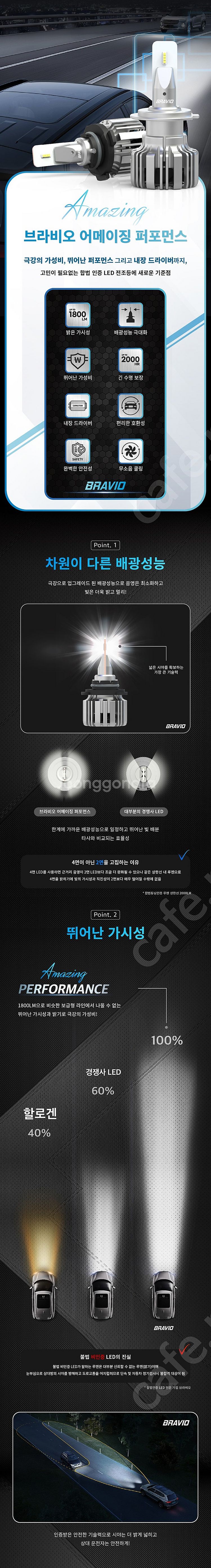브라비오 합법 인증 LED 전조등 헤드라이트 어메이징 ...--2