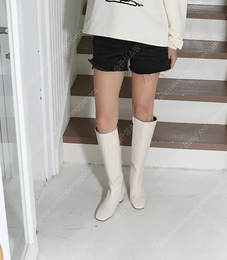 w컨셉 부츠 apto 앱토 아그네스 아이보리 롱부츠 230 (새상품) 이미지