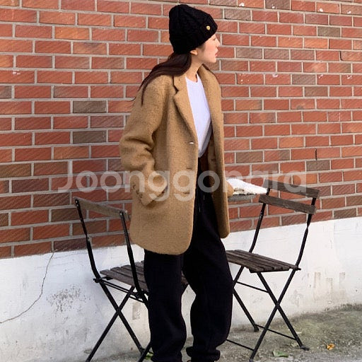 앤유브라운 모헤어 클라우드 울자켓 하프코트 올드머니룩 ...--1