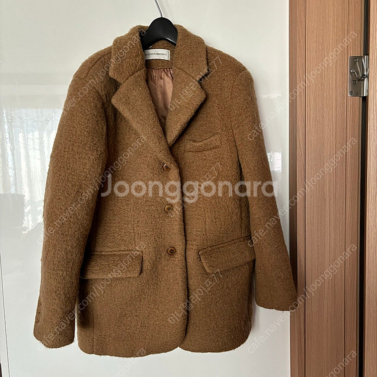 앤유브라운 모헤어 클라우드 울자켓 하프코트 올드머니룩 ...--3