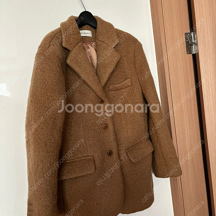 앤유브라운 모헤어 클라우드 울자켓 하프코트 올드머니룩 ...--4
