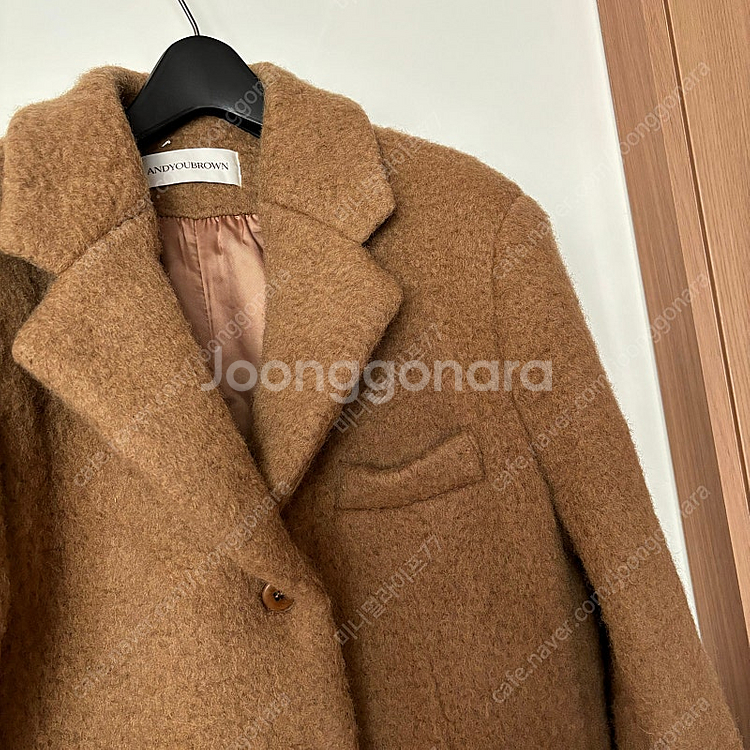 앤유브라운 모헤어 클라우드 울자켓 하프코트 올드머니룩 ...--5