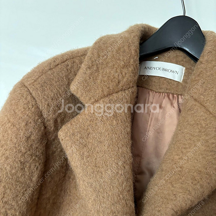 앤유브라운 모헤어 클라우드 울자켓 하프코트 올드머니룩 ...--6