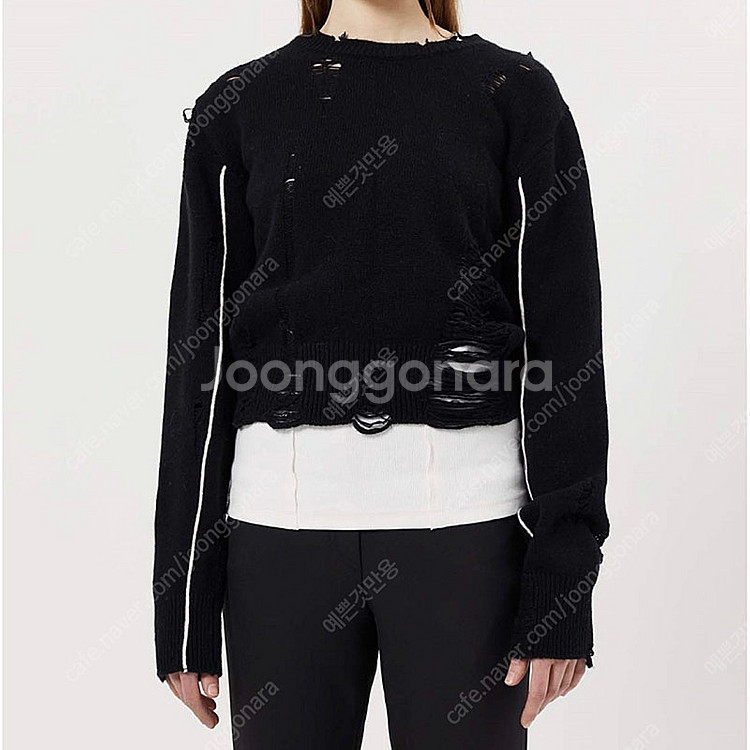 21SS 마뗑킴 데미지 라운드 니트--1