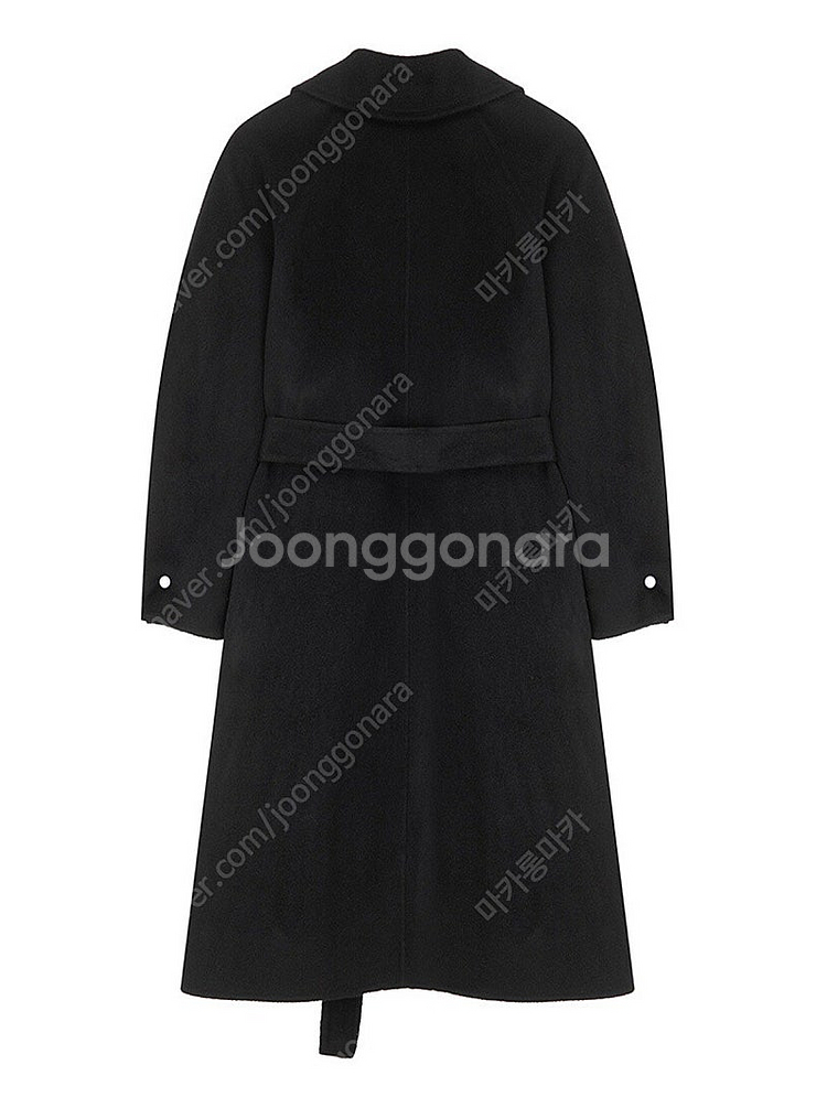 온앤온 허리 벨티드 캐시미어 핸드메이드 코트 블랙 55--3