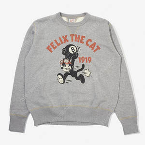 [Toys Mccoy] 토이스 맥코이 MILITARY SWEAT SHIRT FELIX THE CAT "8 BALL" Grey (XL=44)