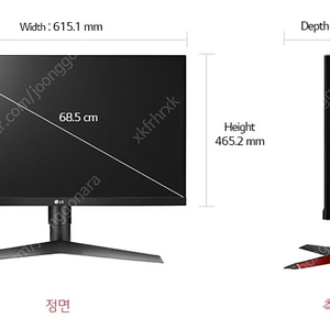 LG 울트라기어 게이밍모니터 팝니다.( dp, hdmi, 전원선포함) (27GL650F)