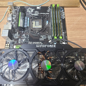 이상있음) b75 메인보드 gtx 780ti 그래픽카드 ddr3 16gb