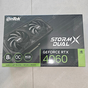 이엠텍 지포스 RTX 4060 STORM X Dual OC D6 8GB 미개봉 택포.