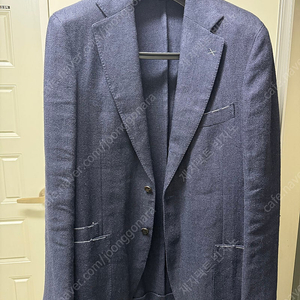 22ss 드레익스(Drake's) Mid blue herringbone Linen & Silk jacket 40사이즈