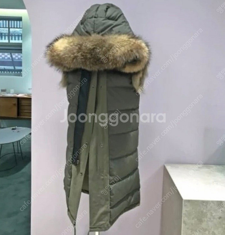 라쿤 야상 패딩 조끼--1