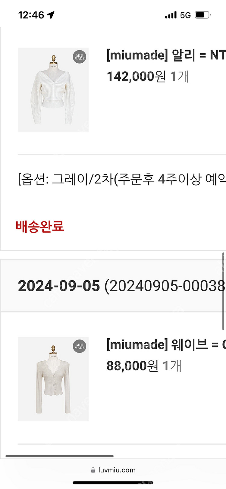 [새상품]러브 미우 알리 니트 그레이--1