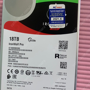 Seagate IRONWOLF 18TB 팝니다.