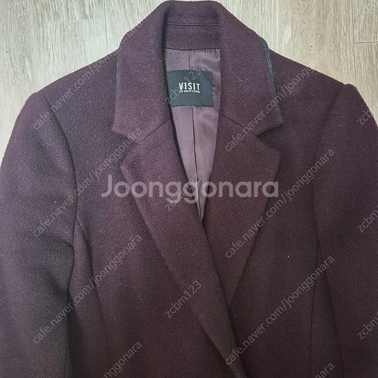 비지트인뉴욕 여성 캐시미어 럭셔리 싱글 코트--1