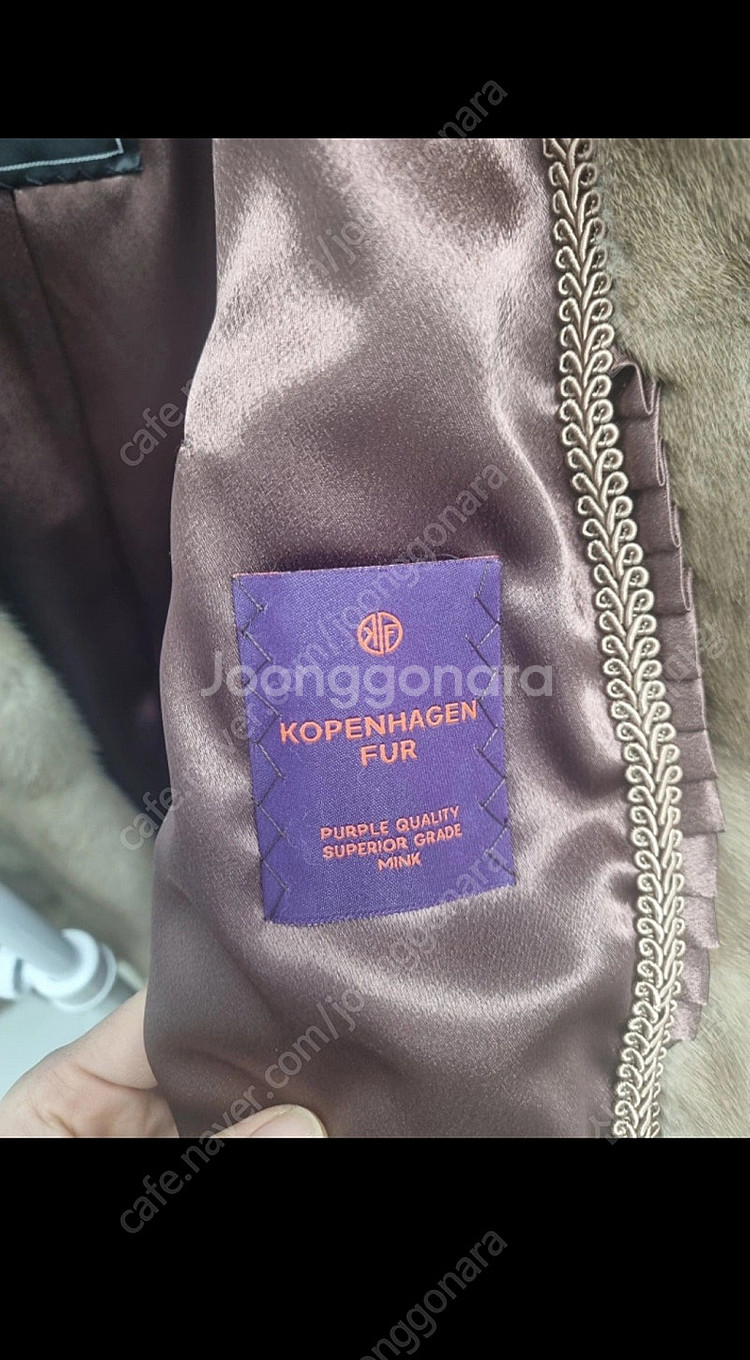 캐시 호리젠탈 후드 밍크퍼자켓 파스텔브라운--4