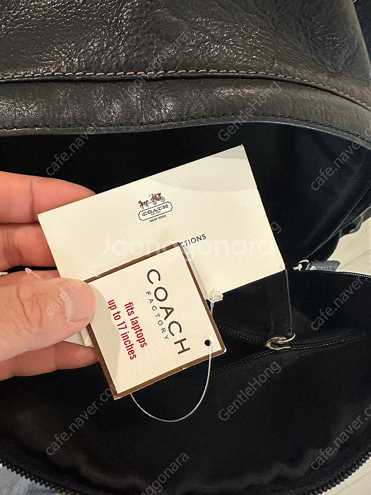 COACH 코치 가죽 백팩 남여공용 레더 웨스트(정품)--3
