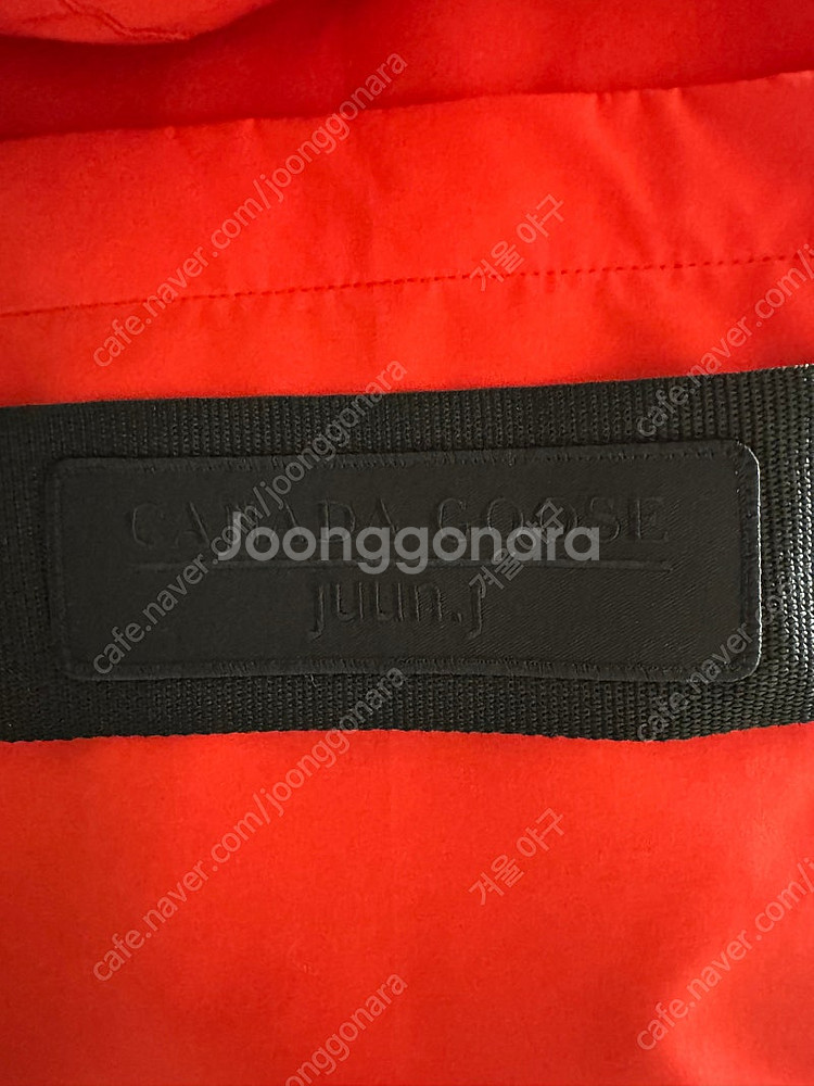 Juun.J x Canada Goose 콜라보 패딩 준지 캐나다구스 익스페디션 레드 S사이즈--7