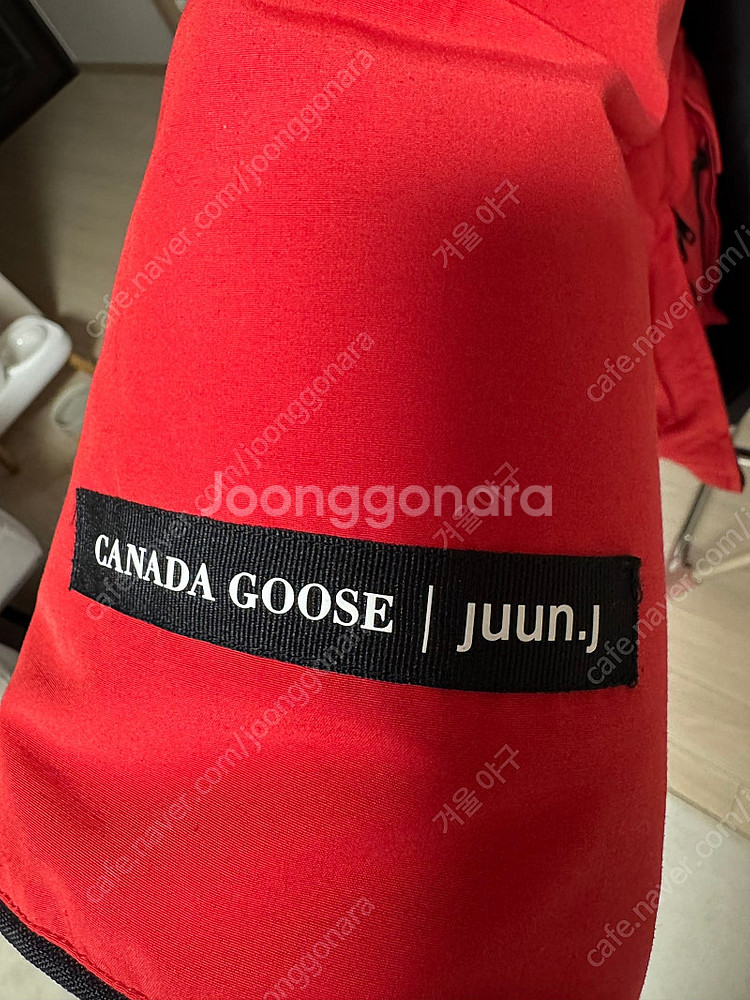 Juun.J x Canada Goose 콜라보 패딩 준지 캐나다구스 익스페디션 레드 S사이즈--8