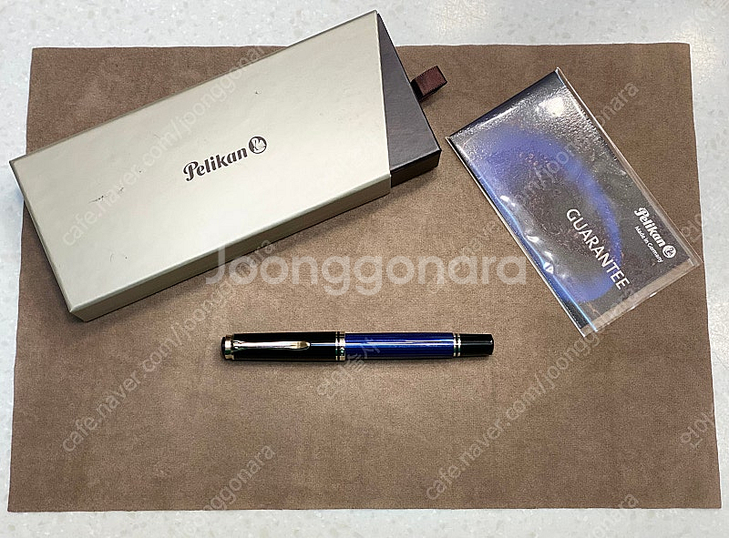 펠리칸 M405 블루 EF 만년필--3