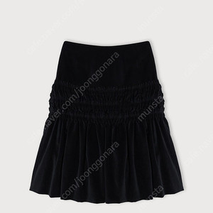 에토스 VELVET RIPPLE SKIRT 블랙 s