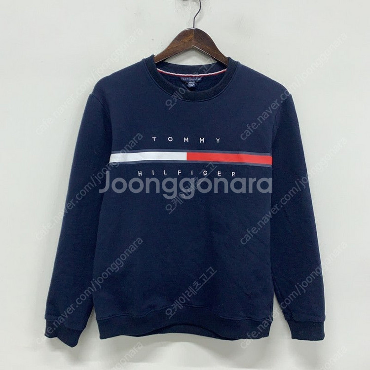 타미힐피거 네이비 빅로고 약기모 맨투맨 95 G0175...--0