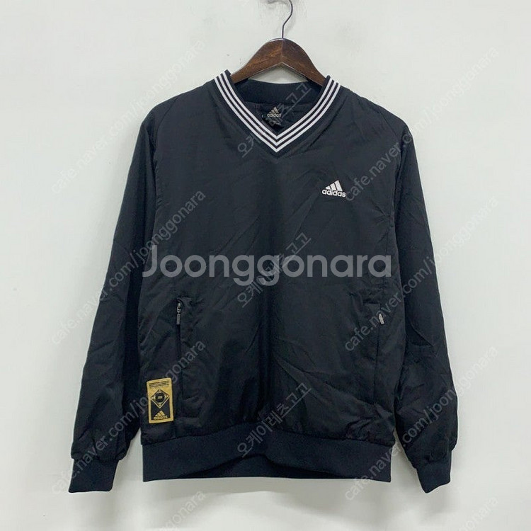 아디다스 블랙 브이넥 운동 웜업 95 G01779--0