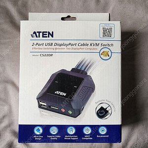 DP KVM스위치 / ATEN CS22DP / 2대 PC개별 컨트롤 / 4K지원