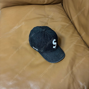 Supreme 슈프림 케블라 블랙 S로고 6패널 볼캡 모자 (Kevlar Washed Black Denim)