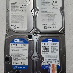 [부산]WD 하드(1TB:2개) / 씨게이트 하드(1TB,500GB) 팝니다. 총 3.5TB 저렴하게 팝니다.