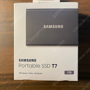 삼성 SSD T7 1TB 21년 12월제품 미개봉품 입니다.