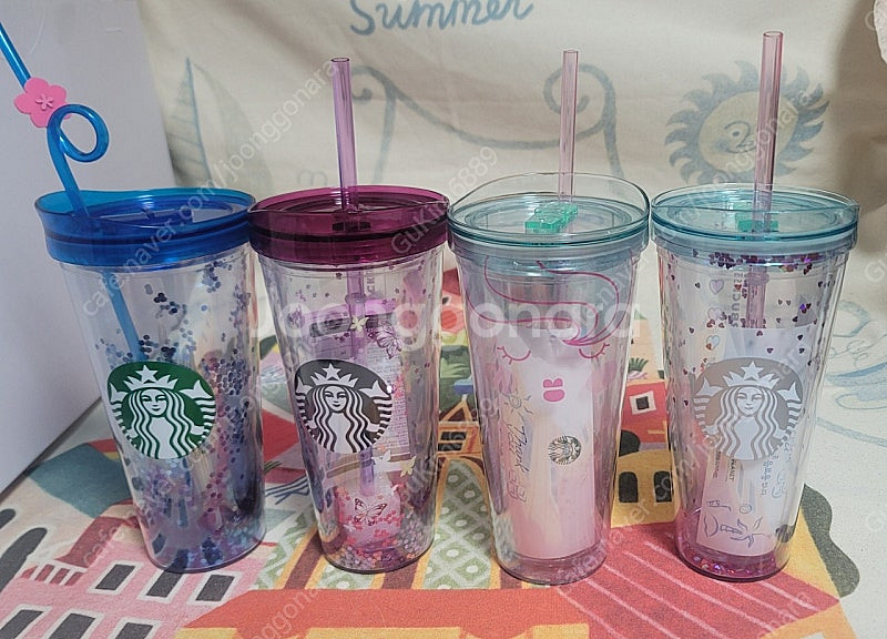 스타벅스 글리터 콜드컵 650ml 세트(새산품)--1