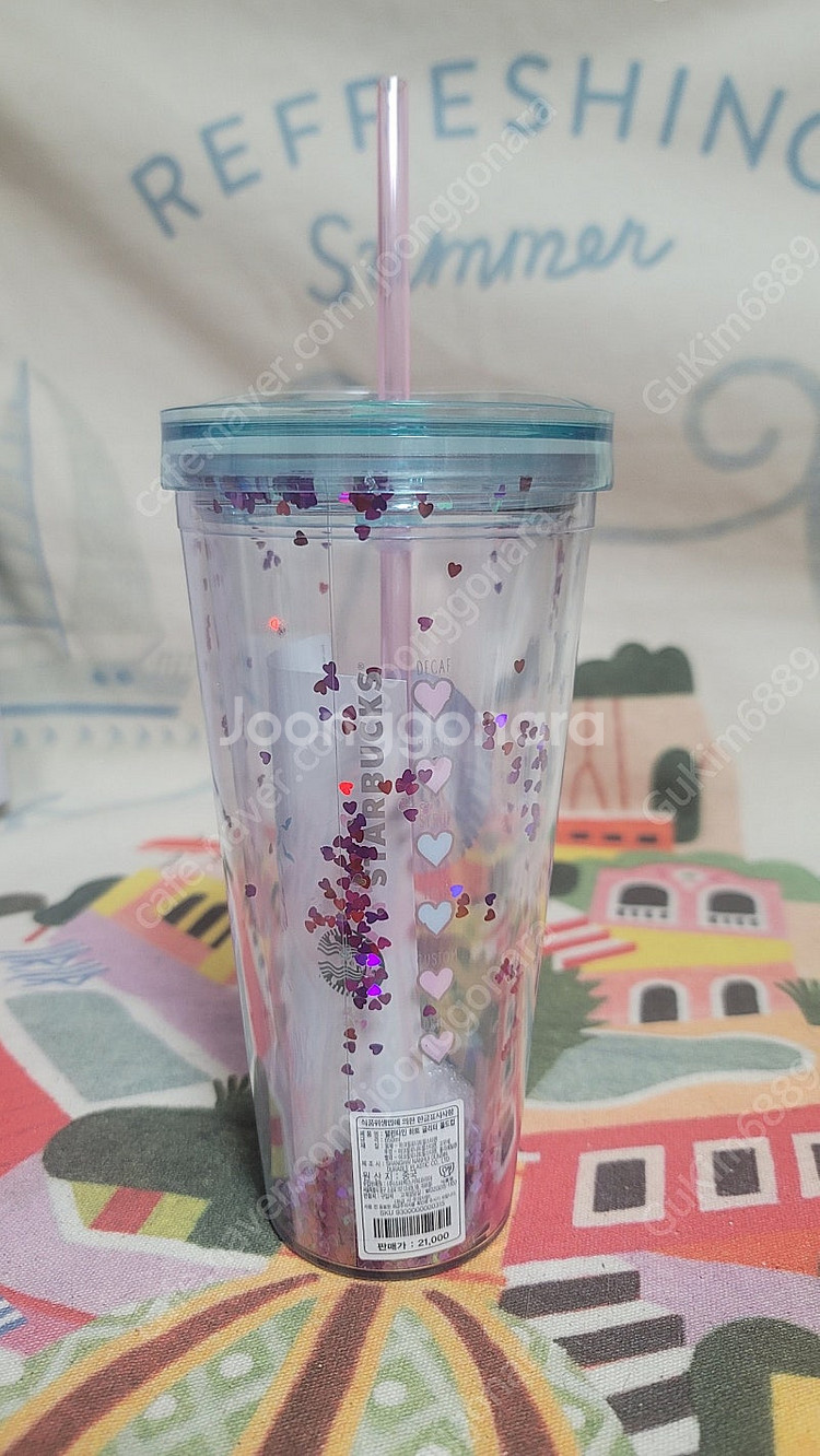 스타벅스 글리터 콜드컵 650ml 세트(새산품)--9