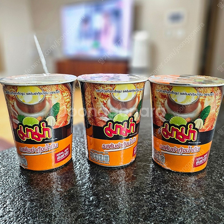 태국 컵라면 마마 3개 (똠양꿍 라면)--0