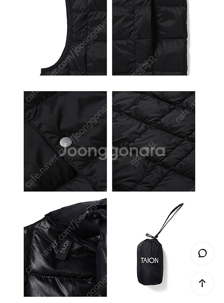 풀구성 새상품) 타이온 taion 경량패딩 조끼 카키올...--3